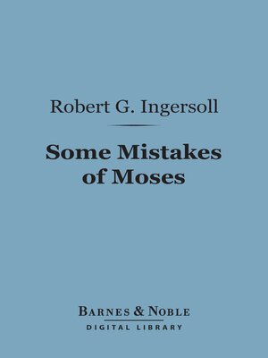 cover image of Some Mistakes of Moses (Barnes & Noble Digital Library)